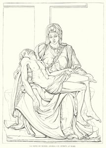 La Pietà de Michel-Ange, Saint-Pierre de Rome (gravure)