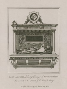 Monument de Lady Arabella, Comtesse Douairière de Nottingham dans la Chapelle de St Mary le Savoy - English School