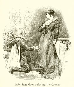 Lady Jane Grey refusant la couronne - English School