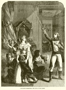Lafayette préservant la vie de la reine - English School
