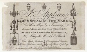 Fabricant de lampes, carte de visite
