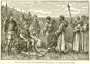 Débarquement de Saint Augustin dans le Kent, 597 après J.-C.
