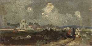 Paysage avec église