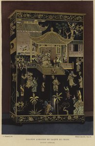 Grande armoire en laque chinoise