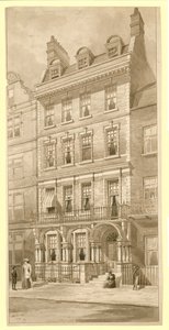 Dernière maison au coin de Bedford Square et Adeline Street, Londres