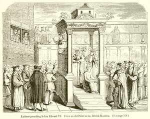 Latimer prêchant devant Édouard VI - English School