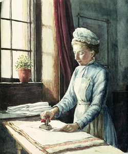 La Blanchisseuse, vers 1880 - English School