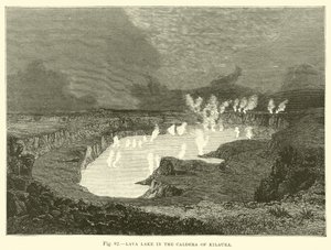 Lac de lave dans la caldeira de Kilauea - English School