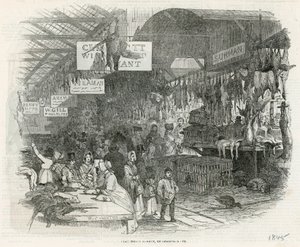 Marché de Leadenhall la veille de Noël, 1845 - English School