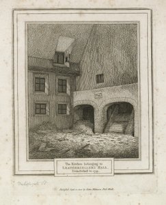 Leathersellers Hall, Bishopsgate Street. Démoli en 1799 - English School