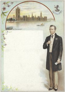 Carte Liebig représentant Joseph Chamberlain - English School