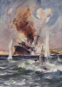 Le lieutenant Holbrook prend le sous-marin B11 sous les mines des Dardanelles et coule un cuirassé turc - English School