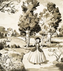 Page de puzzle de Little Bo Peep
