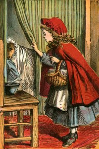 Le Petit Chaperon Rouge découvre le loup