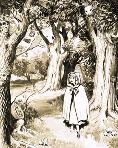 Page de puzzle du Petit Chaperon Rouge - English School