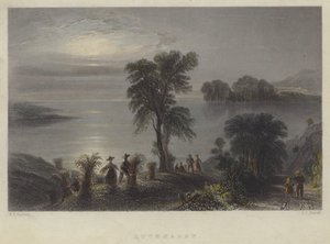 Lochmaben, Écosse (gravure en couleur)