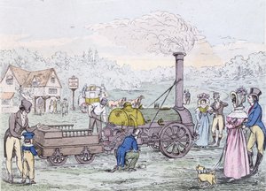 Locomotive, la Rocket en 1830, construite par George Stephenson (1781-1848)