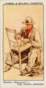 Personnages de Londres : Le Tailleur de chaises (lithographie couleur) - English School