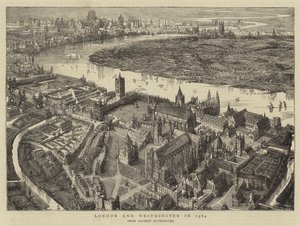 Londres et Westminster en 1584 - English School