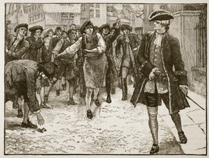 Lord Bute et les Londoniens, 1763 (illustration de Cassells Illustrated History of England) - English School