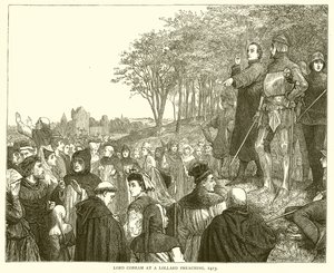 Lord Cobham à une prédication lollarde, 1413 - English School