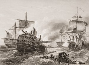 Victoire de Lord Howe sur les Français, illustration de 