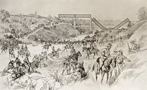 La colonne de Lord Roberts traversant le Sand River Drift pendant la deuxième guerre des Boers, de 