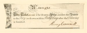 Billet de loterie - English School