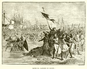 Louis IX débarquant en Égypte - English School