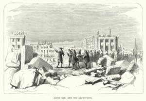 Louis XIV et ses architectes (gravure) - English School