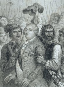 Louis XVI (1754-93), roi de France, emmené par le peuple du palais des Tuileries le 20 juin 1792