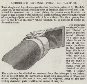 Réflecteur de reconnaissance de Lubbock (gravure) - English School