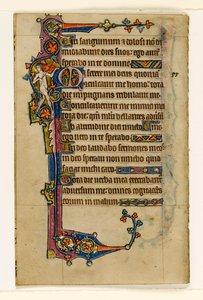 Un musicien nu, décoration marginale du Psautier de Macclesfield, Usage de Sarum, East Anglia, vers 1330 - English School