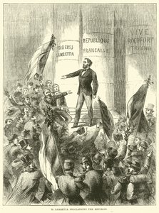 M. Gambetta proclamant la République, septembre 1870 - English School