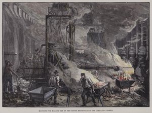 Machine à fabriquer du gaz aux travaux de la South Metropolitan Gas Company, Londres