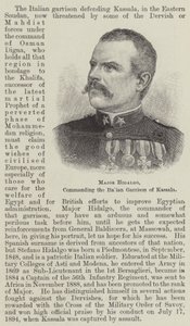Major Hidalgo, commandant la garnison italienne de Kassala (gravure) - English School