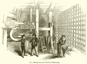 Fabrication de cordes par la machine de Huddart - English School