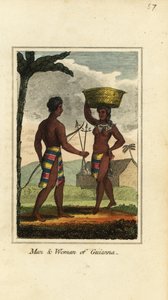 Homme et femme de Guyane, Amérique du Sud