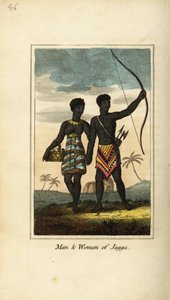 Homme et femme de Jagga, des royaumes de Monoemugi et Caffraria, Afrique