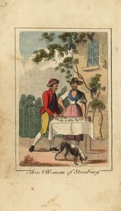 Homme et femme de Strasbourg, Alsace, France