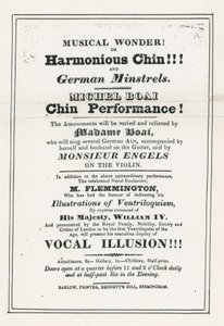 Homme au menton enclume. Publicité - English School