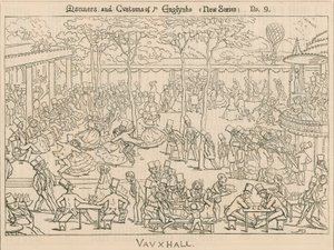 Mœurs et coutumes des Anglais; jardins de Vauxhall, Londres