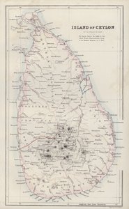 Carte : Île de Ceylan, par G H Swanston, Édimbourg