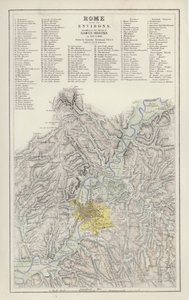 Carte : Rome et ses environs, selon l
