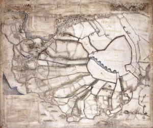 Carte des sept communes marécageuses, après 1581