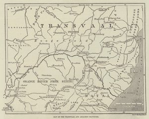 Carte du Transvaal et des provinces adjacentes - English School