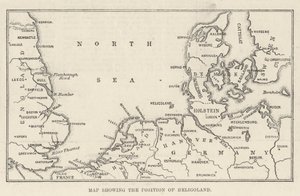 Carte montrant la position de Heligoland