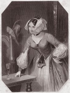Marie (La Nuit des Rois) - dans - "Galerie des femmes de Shakespeare, collection de quarante-cinq portraits sérieux par les premiers artistes de Londres, enrichie de notices critiques et littéraires" vers 1838 - English School