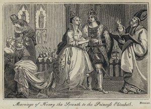 Mariage de Henri VII avec la princesse Élisabeth (gravure)