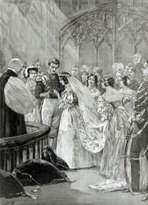Mariage de la Reine Victoria (1819-1901) et du Prince Albert (1819-61) au Palais St. James le 10 février 1840, publié en 1887
